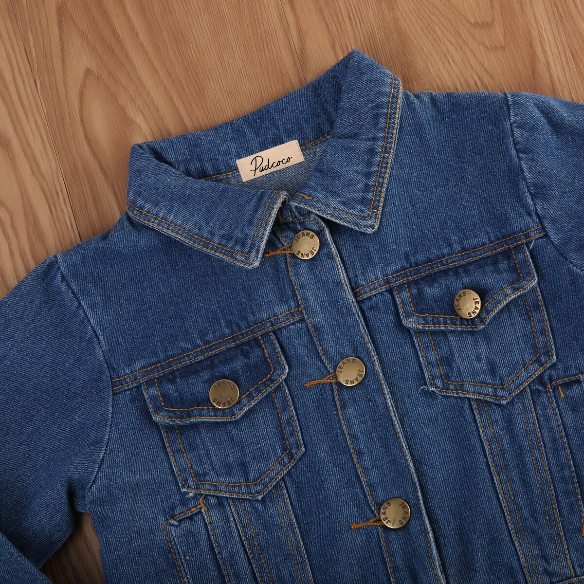 Princess Infant Girls Denim Jacket Toddler Kids Girl Long Sleeve Pocket Jacket Children Girls Autumn Winter Outwears Coats