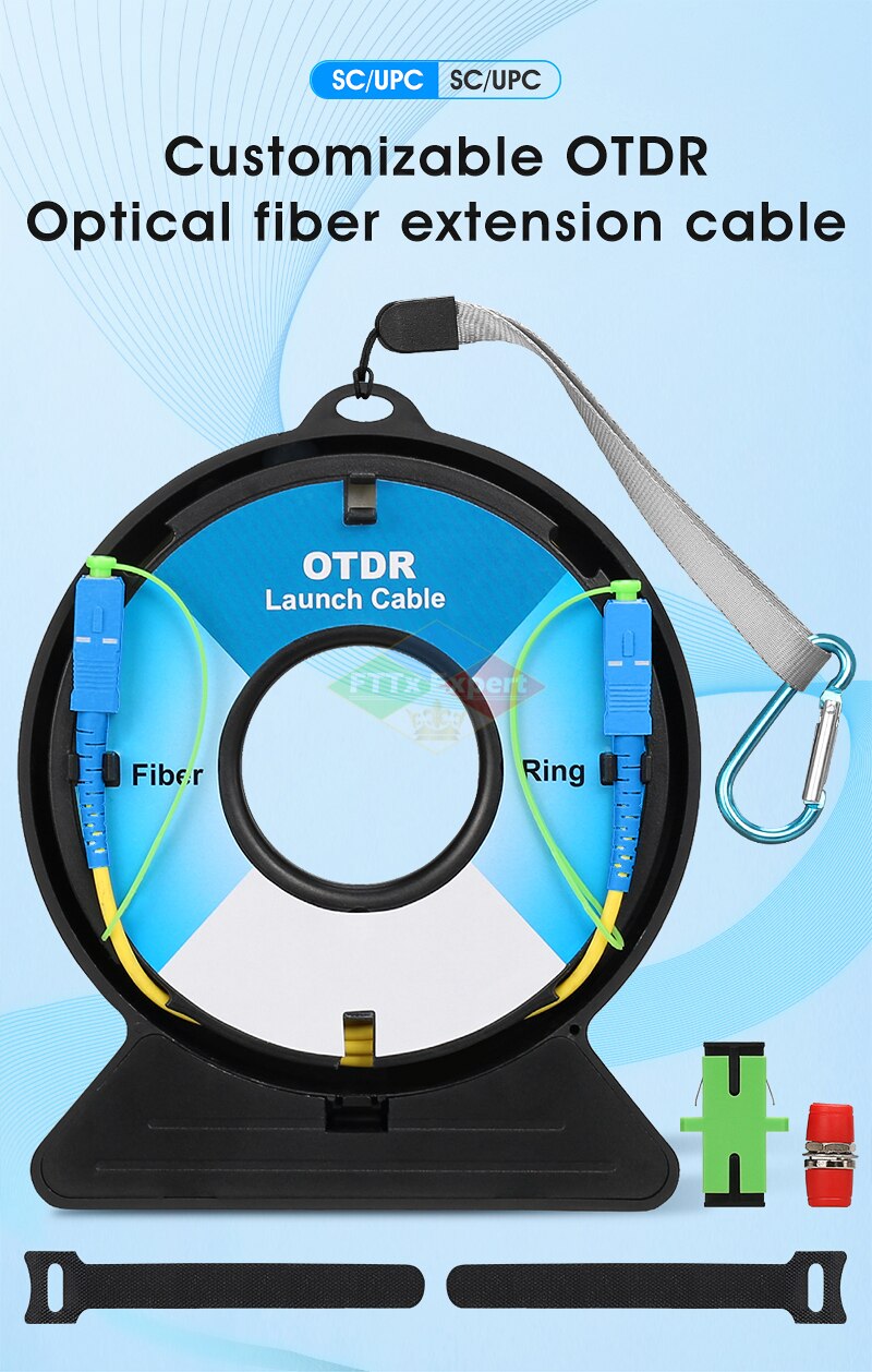 SC/FC/ST/LC-APC/UPC Fiber Optic OTDR Launch Cable Box ,Fiber Rings 150M OTDR Dead Zone Eliminator SM 1310/1550nm