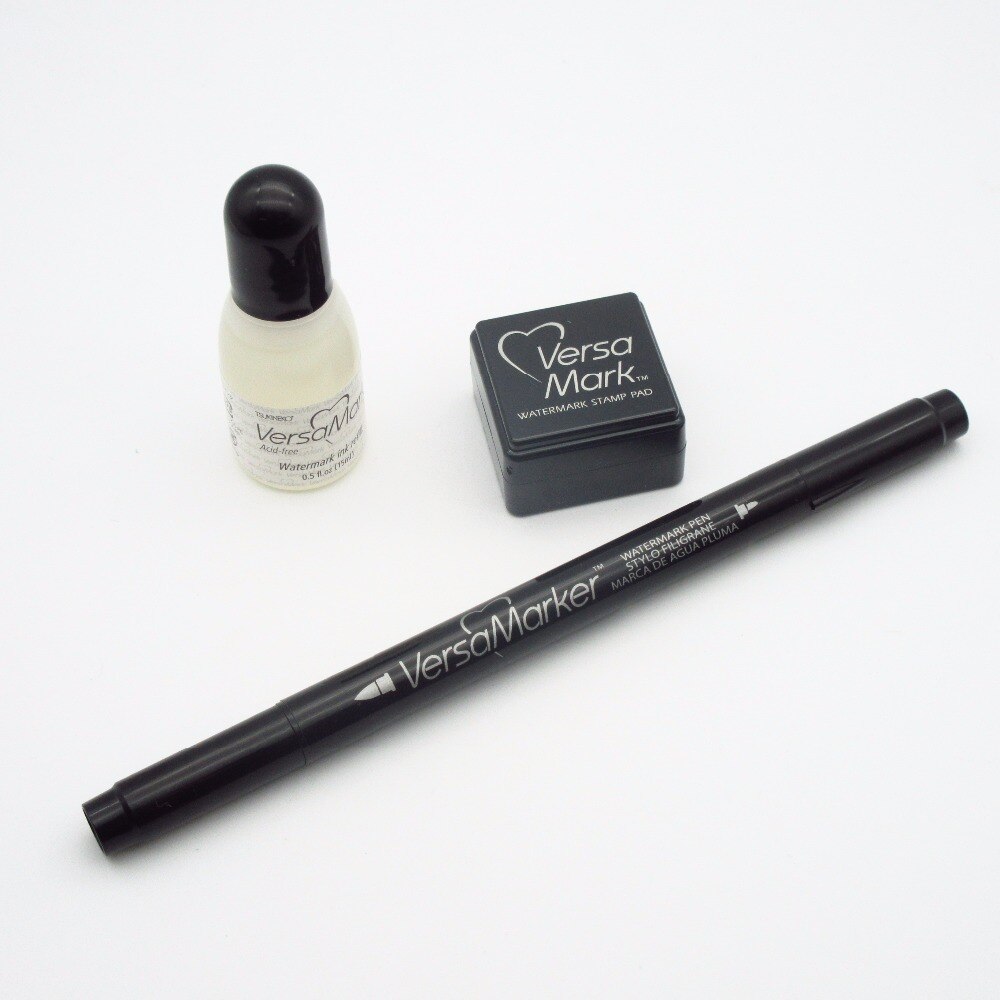 Almohadilla para sello de tinta VERSAMARK, grande, pequeña, con relleno de lápiz, de aceite disponible TSUKINEKO, almohadilla de tinta japonesa