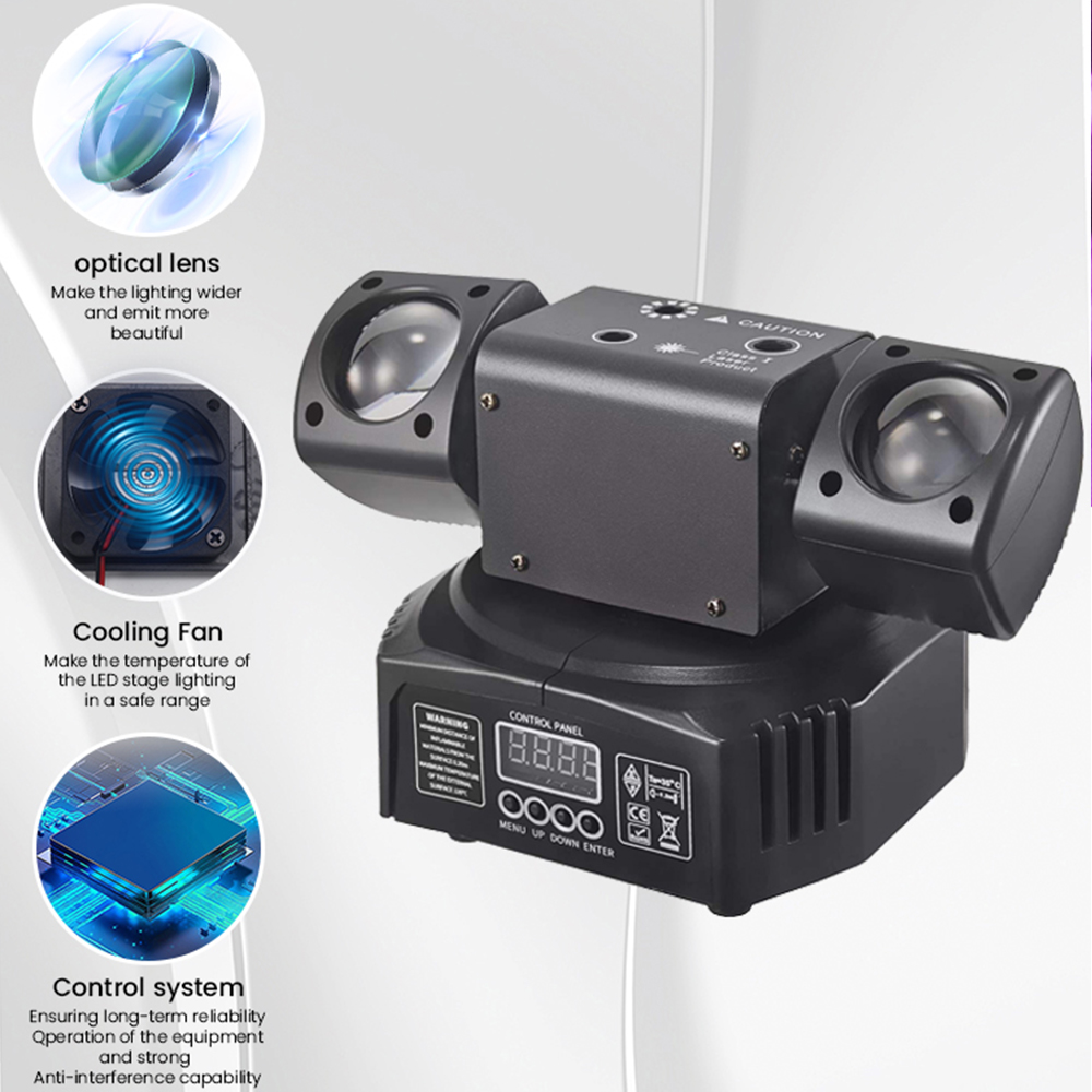 KEMAX 36W Dj Lights DMX Mini LED Moving Head Remote Control Beam Nightclub Party Light Disco Christmas Rotating Stage Effect