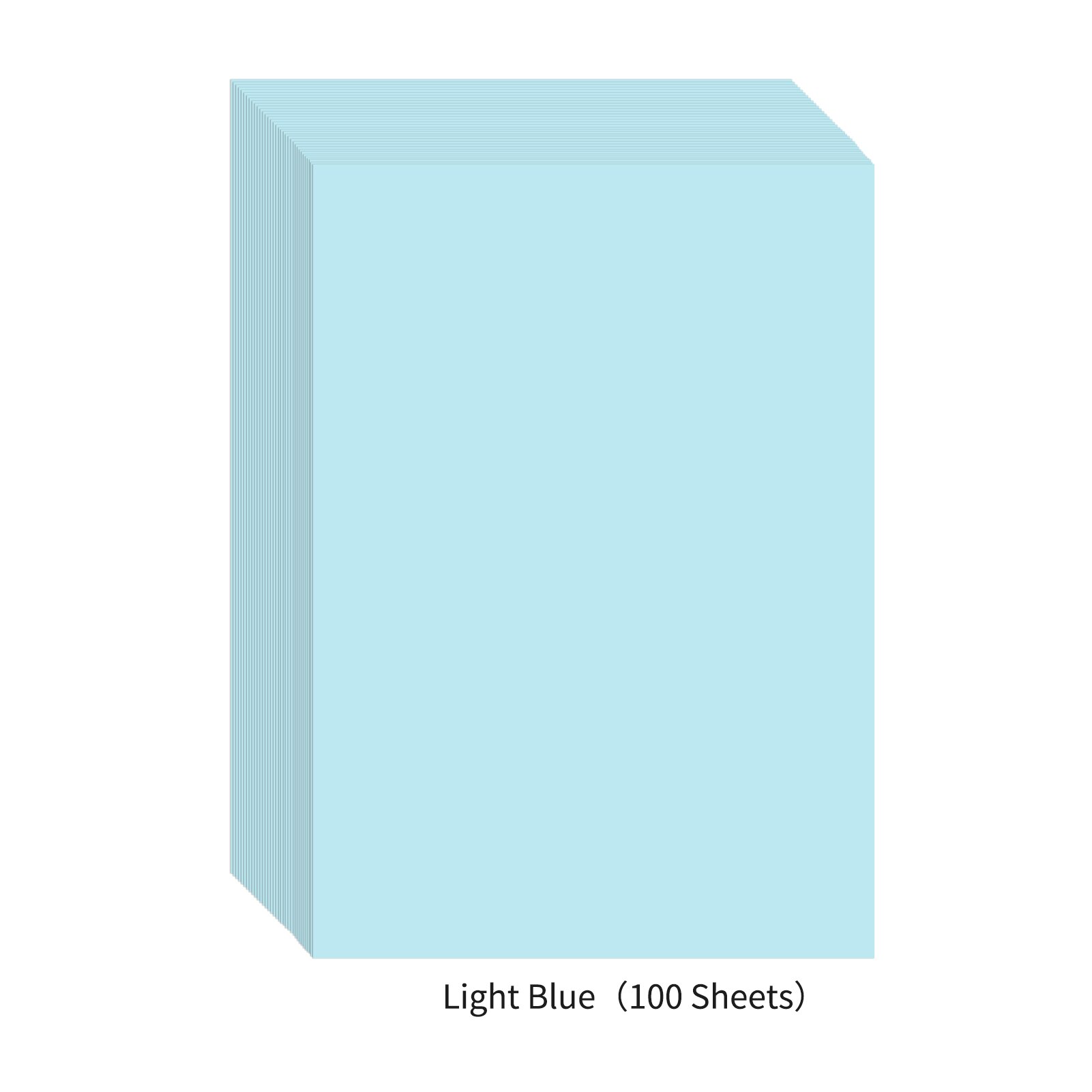100 Sheets A4 Color Copy Paper 210x297mm/8.3x11.7in Printer Paper 70GSM for Copy Printing Writing Crafts & Art: Light Blue