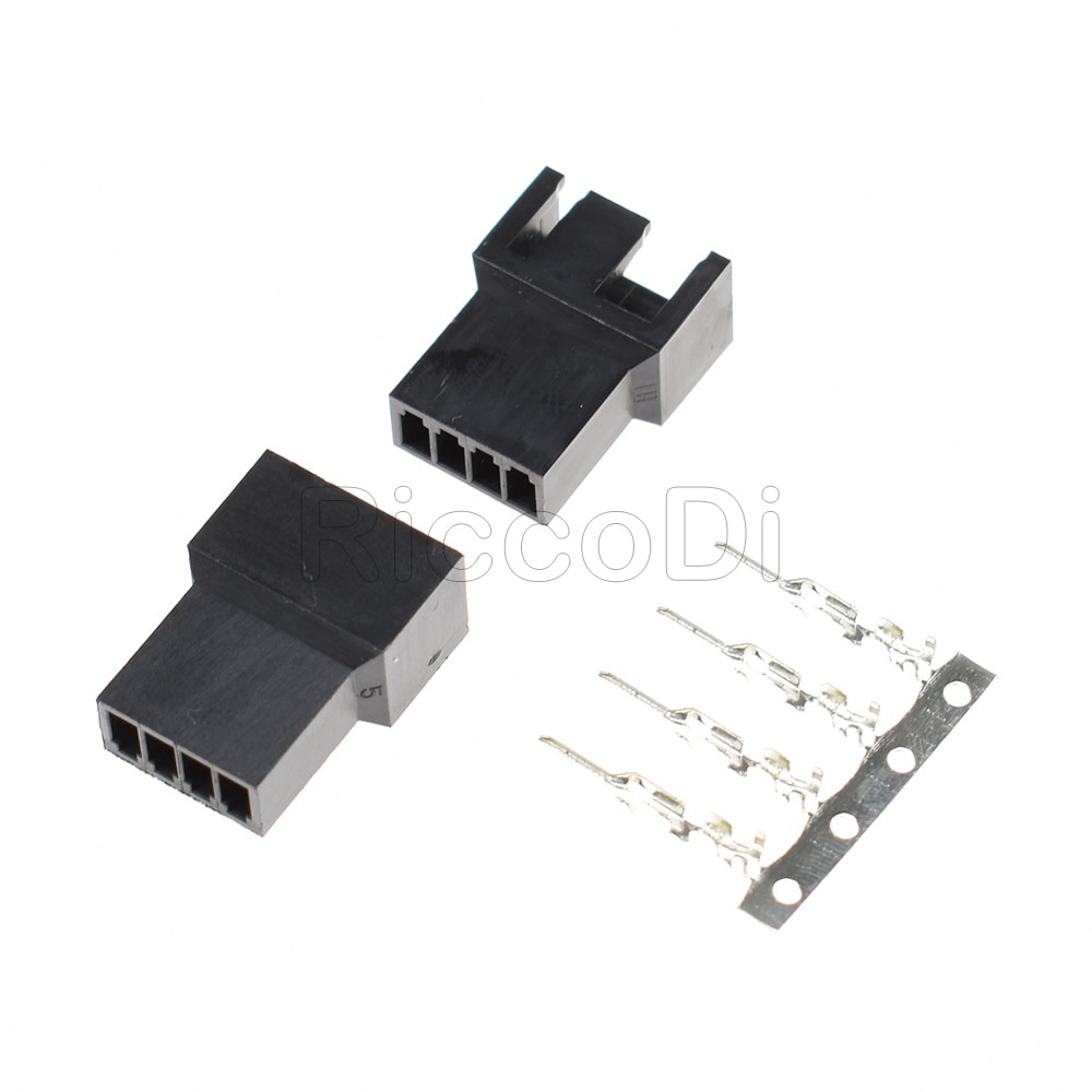 factory sell black white 4pin fan male connector wire to wire connector