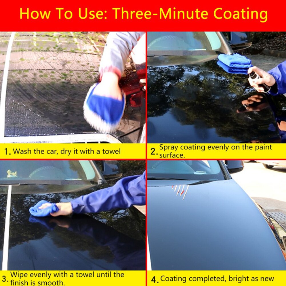 50ML Car Coating Ceramic Kit Anti Scratch Liquid Nano Ceramic Coating Paint Sealant Protection Super Hydrophobic Glass Polishing