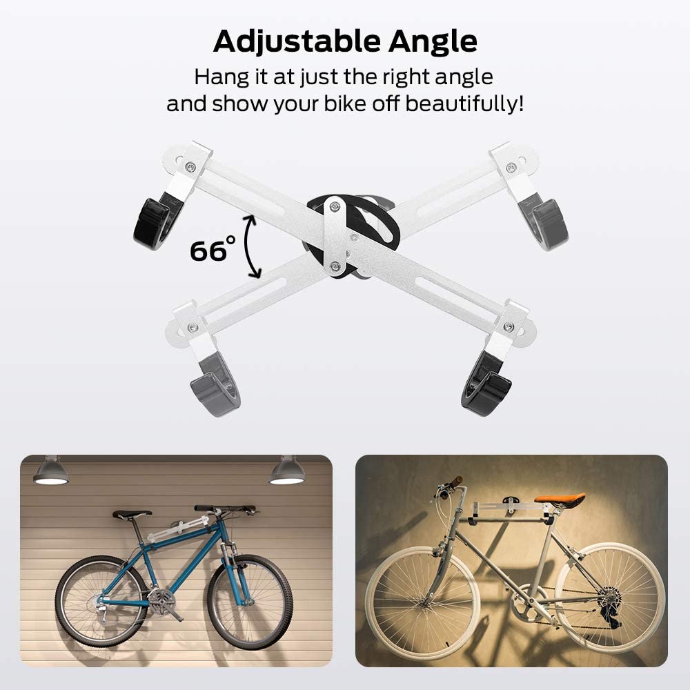 Indoor storage bicycle wall mount bicycle adjustable metal bracket hanger MTB road bike parking rack display hanger heavy hook