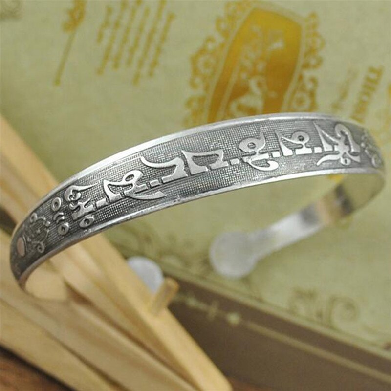 10 Stil Tibetische Tibet Silber Farbe Offene Armreif Ethnic Vintage Totem Manschette Armreif Schmuck für Frauen