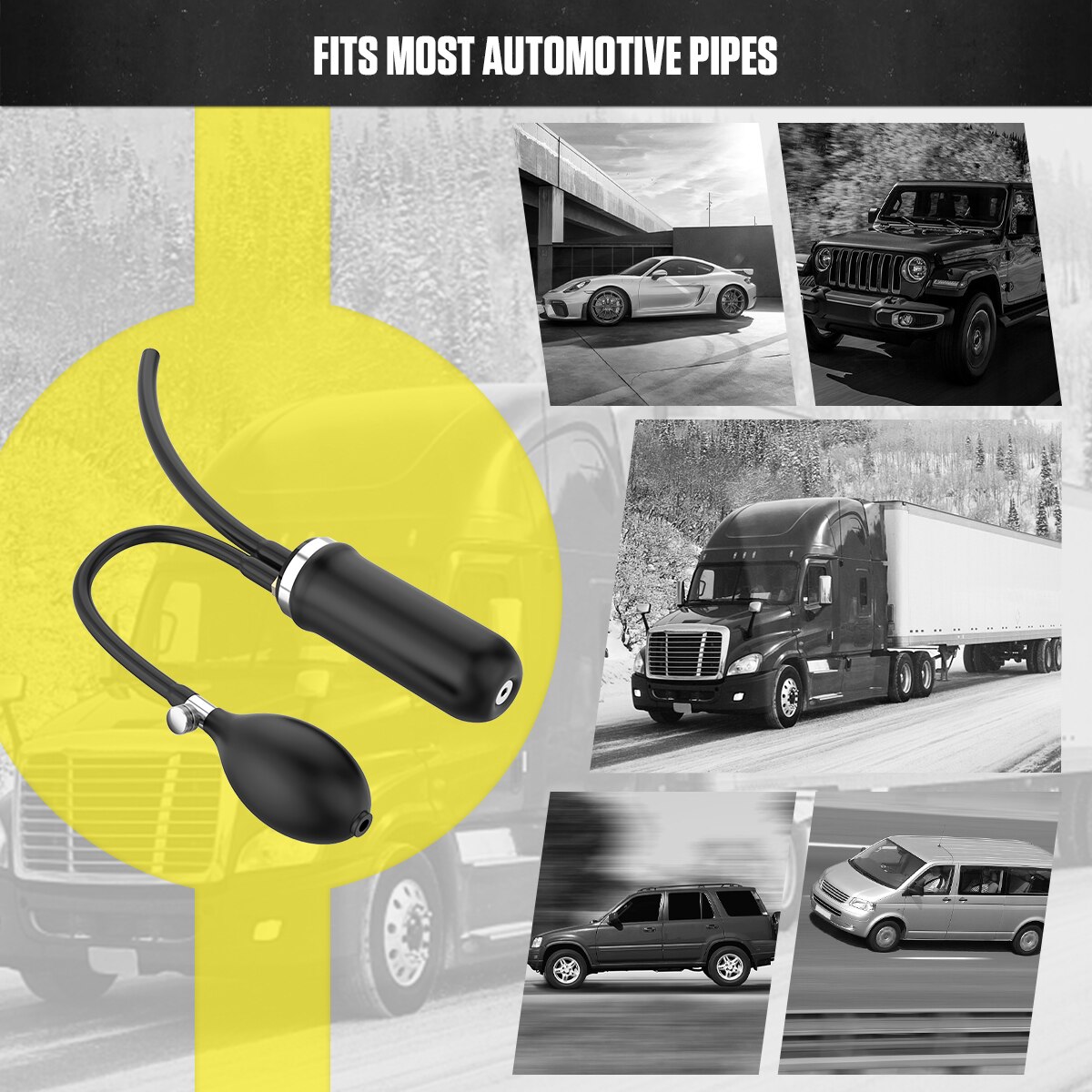 Autool máquina de fumaça entrada rápida adaptador bexiga admissão detector vazamento da bexiga ferramenta diagnóstico para sdt206 airbag acessório