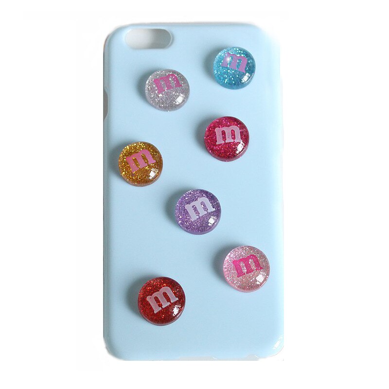 20Pcs Gemengde Kleur Kawaii Hars M Kralen Plaksteen Cabochons Voor Strikken Diy Phone Case Deco Onderdelen Plat Hars cabochon Plakboek