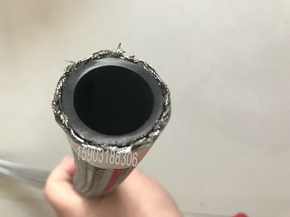 AN16 AN 16 -16 AN-16 Stainless Steel Braided Rubber Fuel Line Gas Oil Hose 1M 3.3FT