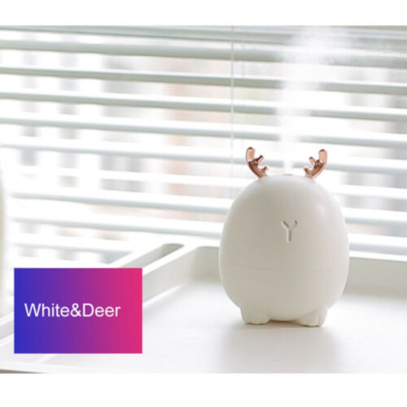 M7 kleine bären, entzückendes haustier, luftbefeuchter, haushalt, büro, mini-aromatherapie, ätherisches öl, desktop-stummschaltung, usb-zerstäuber 300/320 ml: 320ml weiße y