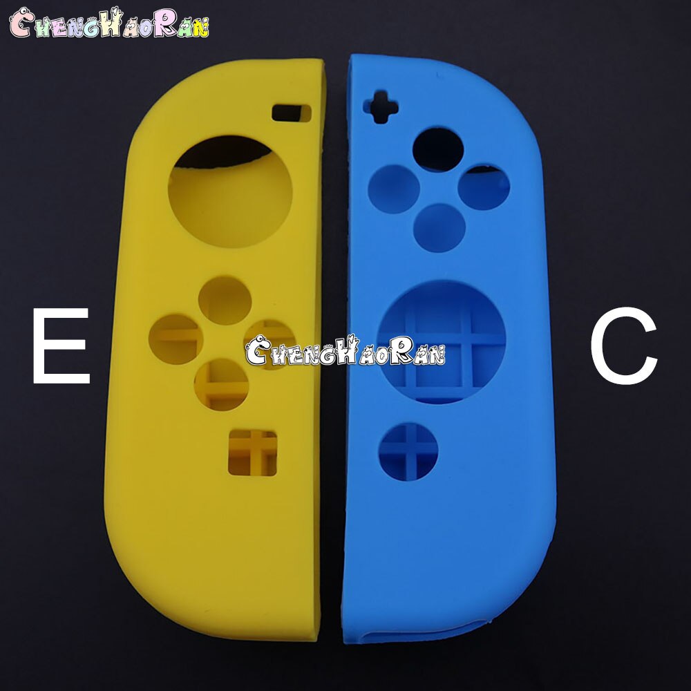 1pair Silicone Rubber Skin Case Cover For Nintendo Switch Joy-Con left right Controller NX NS Joycon Anti-slip Soft Case: EC