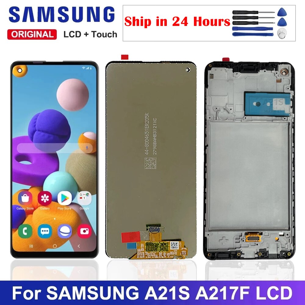 6.5 & #39 ;& #39 ; lcd-display für samsung galaxy  a21s a217 a217f/ ds, lcd-display, touchscreen-digitizer-einheit mit rahmen