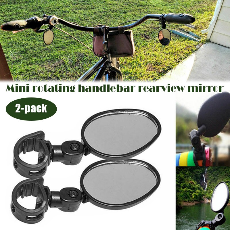 Racefiets Dropbar Achteruitkijkspiegel 2-Pack - Verstelbare HD Convex Spiegel