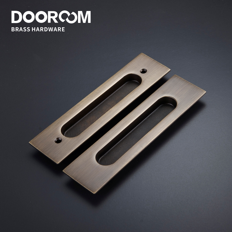Dooroom Brass Sliding Door Handles Modern American Push Pull Hidden Pulls Interior Living Room Bathroom Balcony Kichen Keyless
