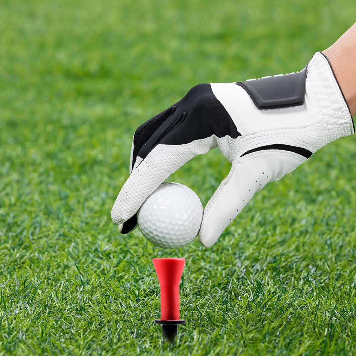 GLOOF 58mm 76mm Plastic Golf tees with Soft Rubber Cushion Top Cover Pack of 12,Almost Unbreakable,Practicing for Golfer