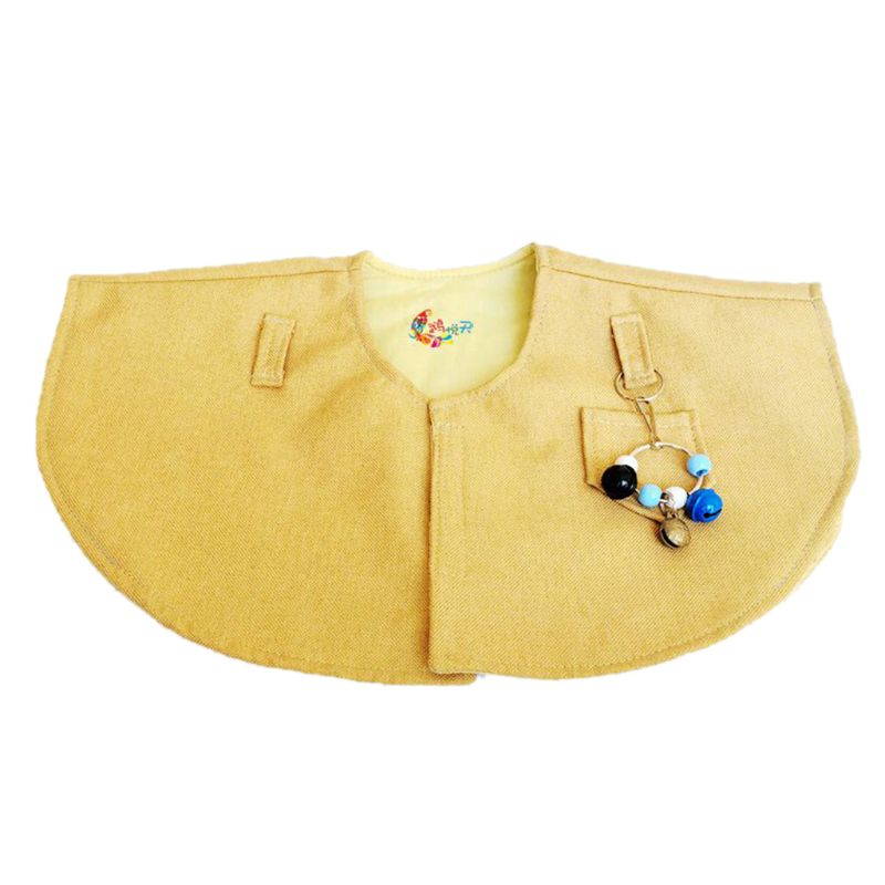 Protector de hombro antiarañazos para loros, tobillera para colgar pájaros, juguetes multifuncionales,: YELLOW