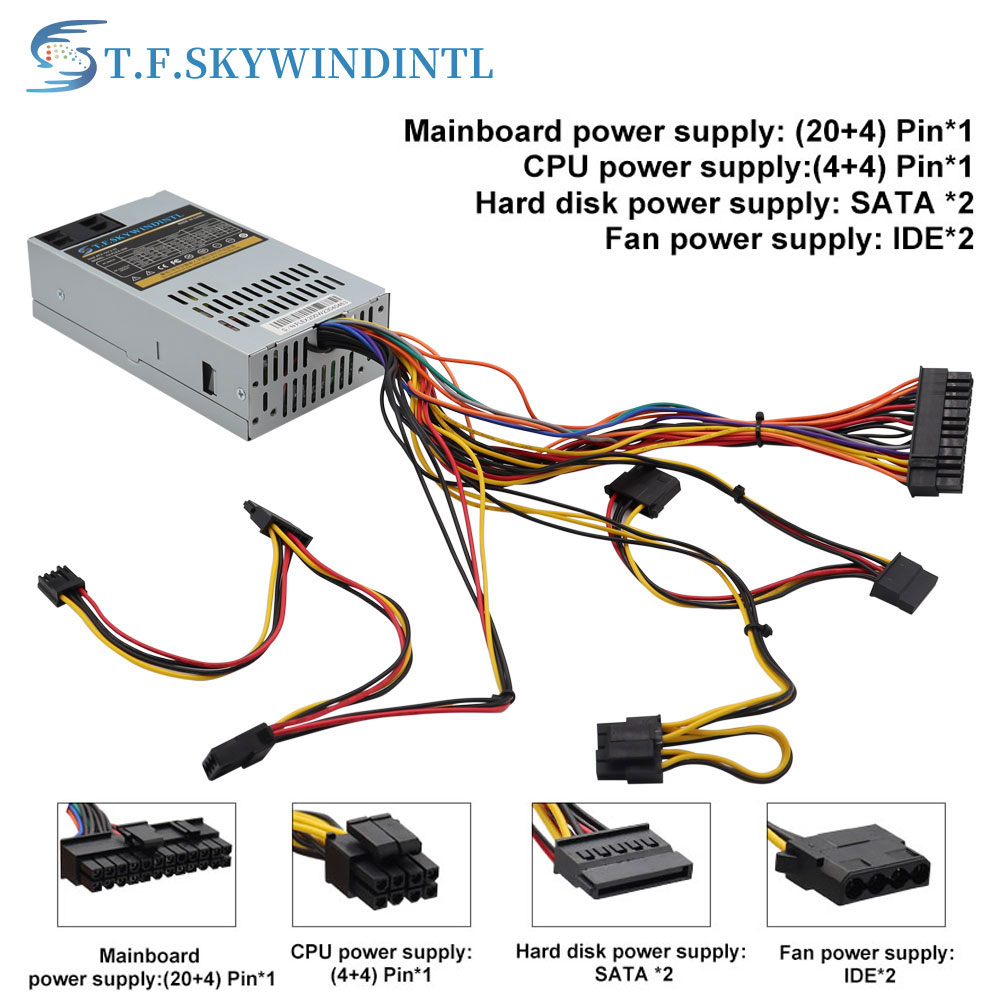 Mini-Netzteil Computer 1U 200 W 250 W 300 W Netzteil AIO Flex NAS POS Klein 1u 200 W Switching ATX Netzteil 110 V 220 V Server Desktop-Stromversorgung