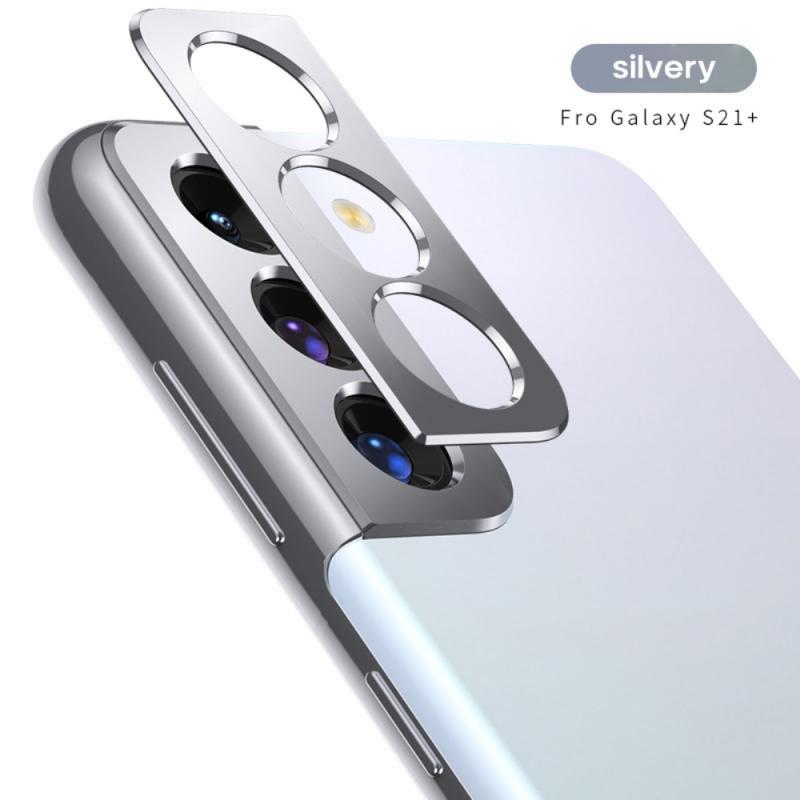 Metal Protector Film Protection Case Aluminum Alloy Ring Cover Rear Camera Lens Protection Cover For Samsung S21 Plus S21 Ultra: S21 Plus sliver