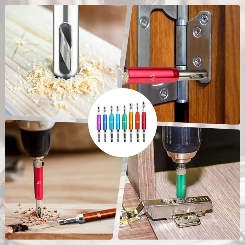 517A 8Pcs Self Center Tapper Core Screw Hinge Dril... – Grandado