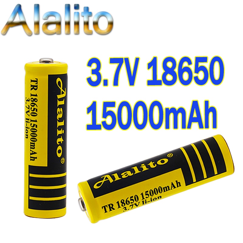18650 Li-Ion Batterij 15000 Mah Oplaadbare Batterij 3.7V Voor Led Zaklamp Zaklamp Of Elektronische Apparaten Batteria