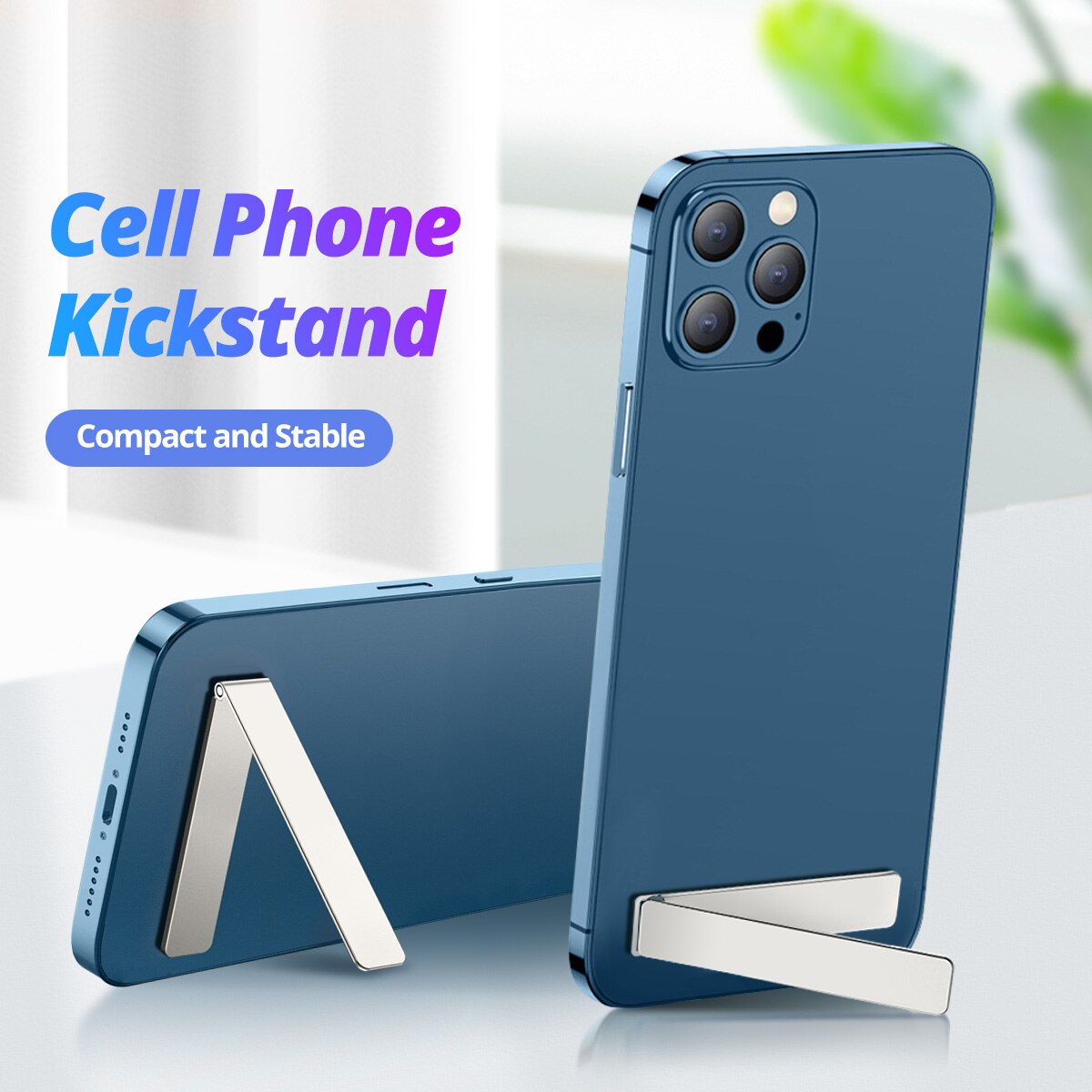 Universal Mini Folding Desk Tablet Stand Metal Phone Holder Kickstand for iPhone Samsung Huawei Adjustable Horizontal Mount