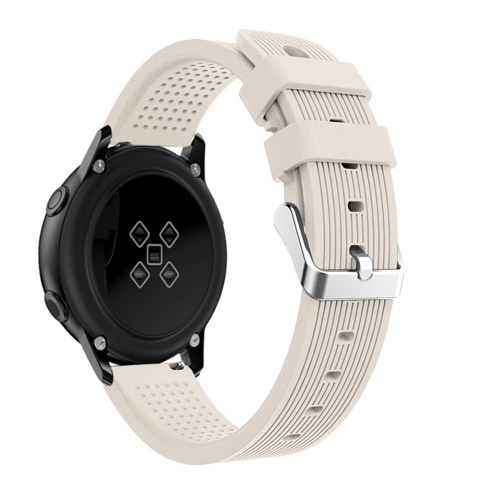 Vervangende siliconen horlogeband voor de active 2 , samsung galaxy watch active 2 , gear 40mm 44mm 42mm , gear  s2 sport 20mm horlogeband.: Antiek wit