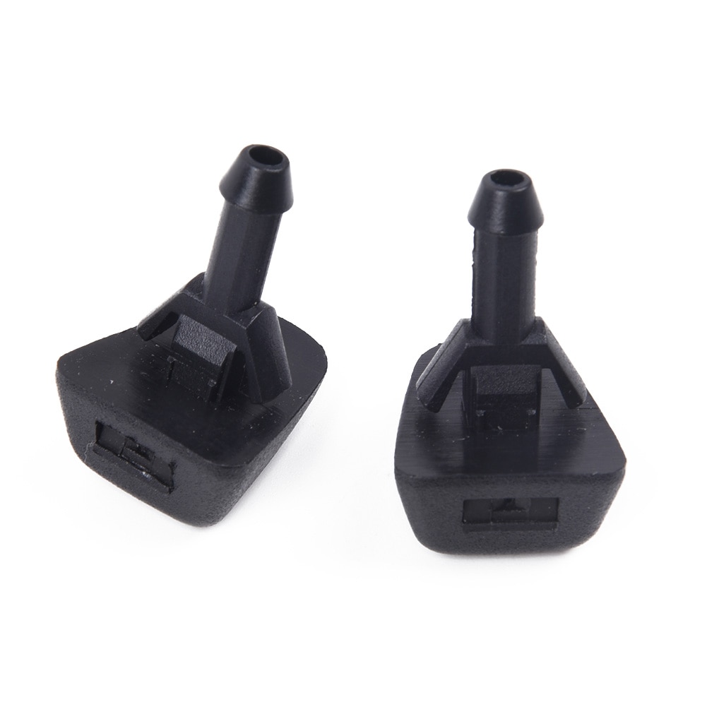 Exterior Washer Nozzles Windshield Wiper Water Spray Black Replacement