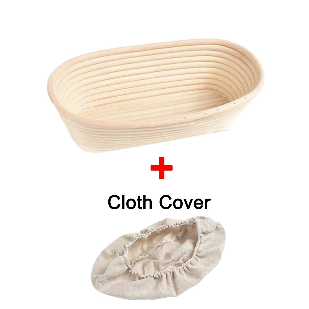 Round /Oval Banneton Bread Basket Brotform Bread Fermentation Rattan Basket Dough Mass Bread Proofing Proving Basket DIY Tool: 21X15X8CM