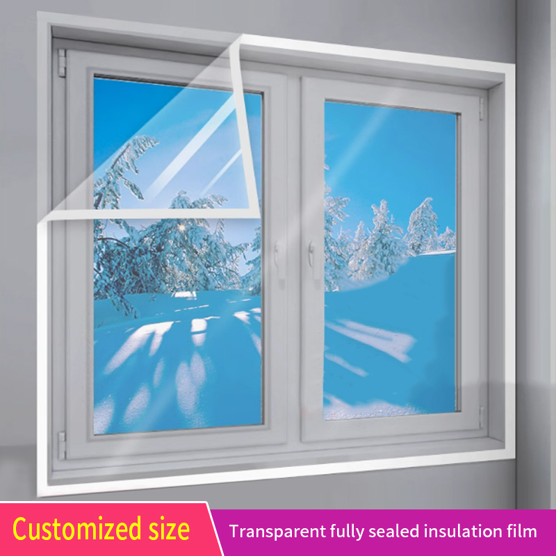 Winter Schlafzimmer Wohnzimmer Isoliervorhänge Haushalt Kälte- und Windschutz hochauflösende transparente Isolierfolie