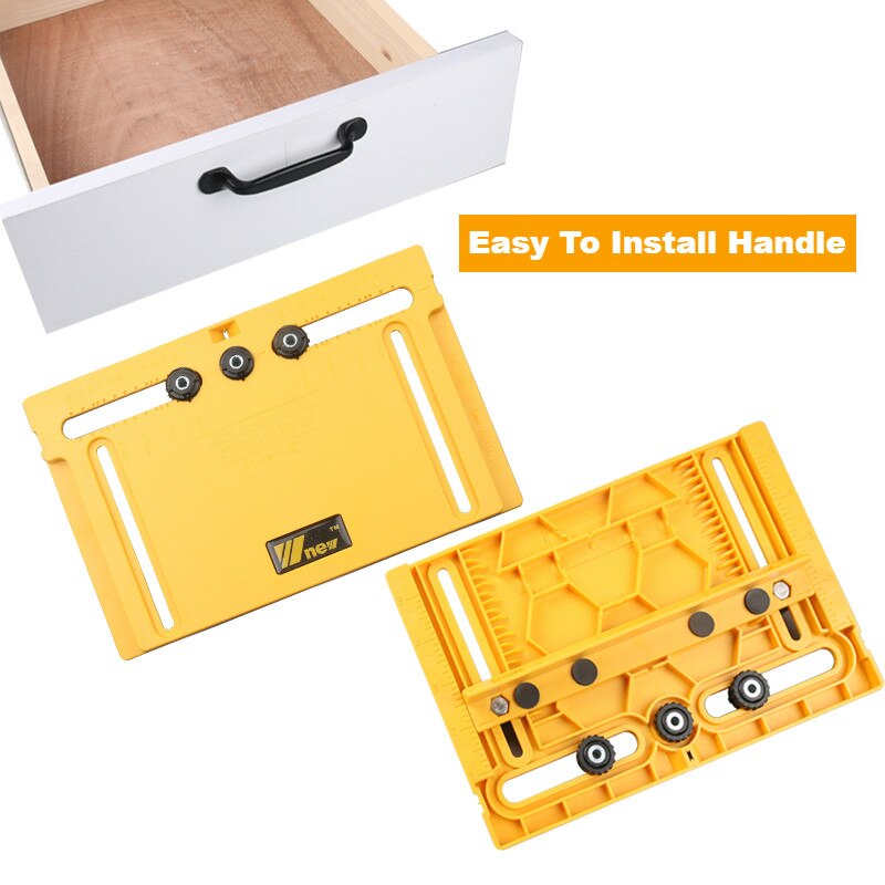 Handle Hole Locator Door Handle Knob and Pull Installation Jig and Shelf Pin Jig Boring Hole 5/6mm Drill Guide Woodworking Tools