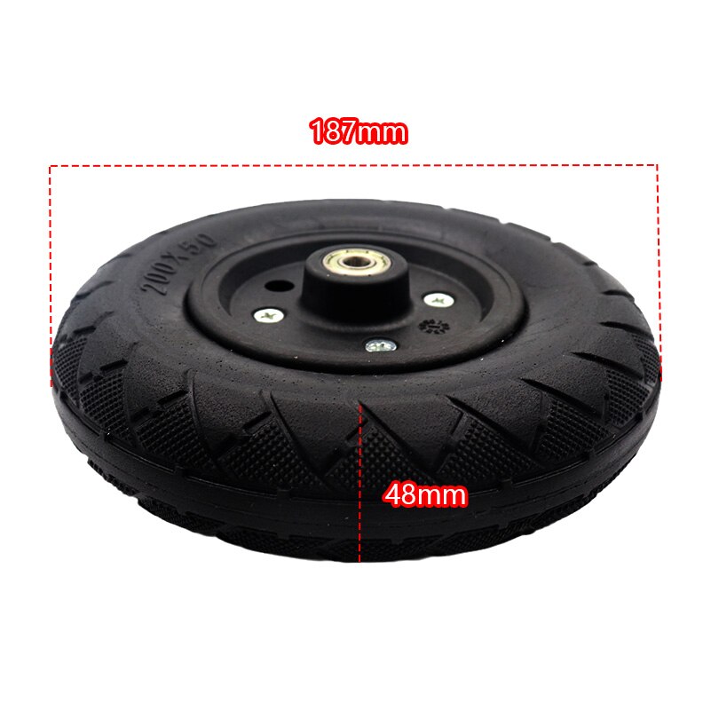 Wysokiej jakości (8 "X 2") 200X50 (8 cali) opona na elektryczny skuter na gaz i skuter elektryczny (w zestawie dętka) koło wózka inwalidzkiego: soild koło