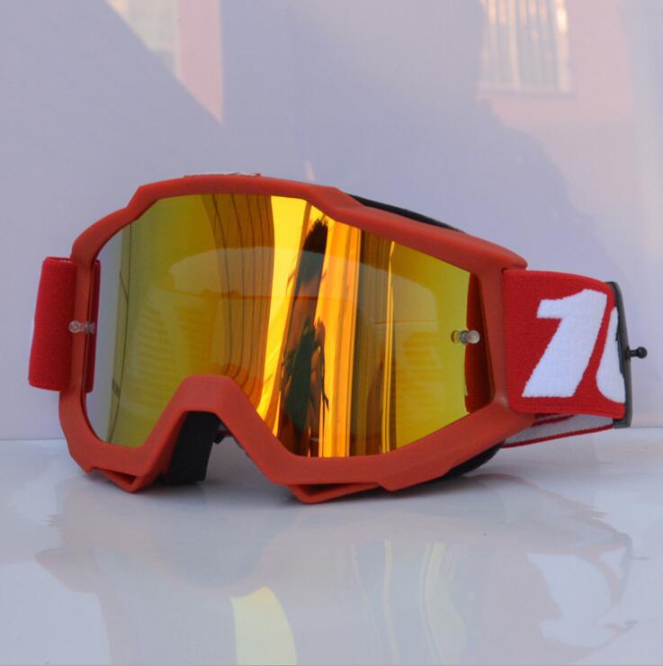 Motocross Goggles MX MTB Glasses Off Road Dirt Bike Motorcycle Helmets Goggles Ski Sport Glasses Mountain Bike Goggles 1001: Red