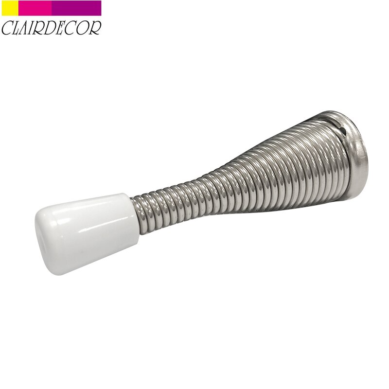 Spring Door Stopper Door Stop Protect Doors &amp; Wall Household Door Stop: Satin Nickel 2.9in