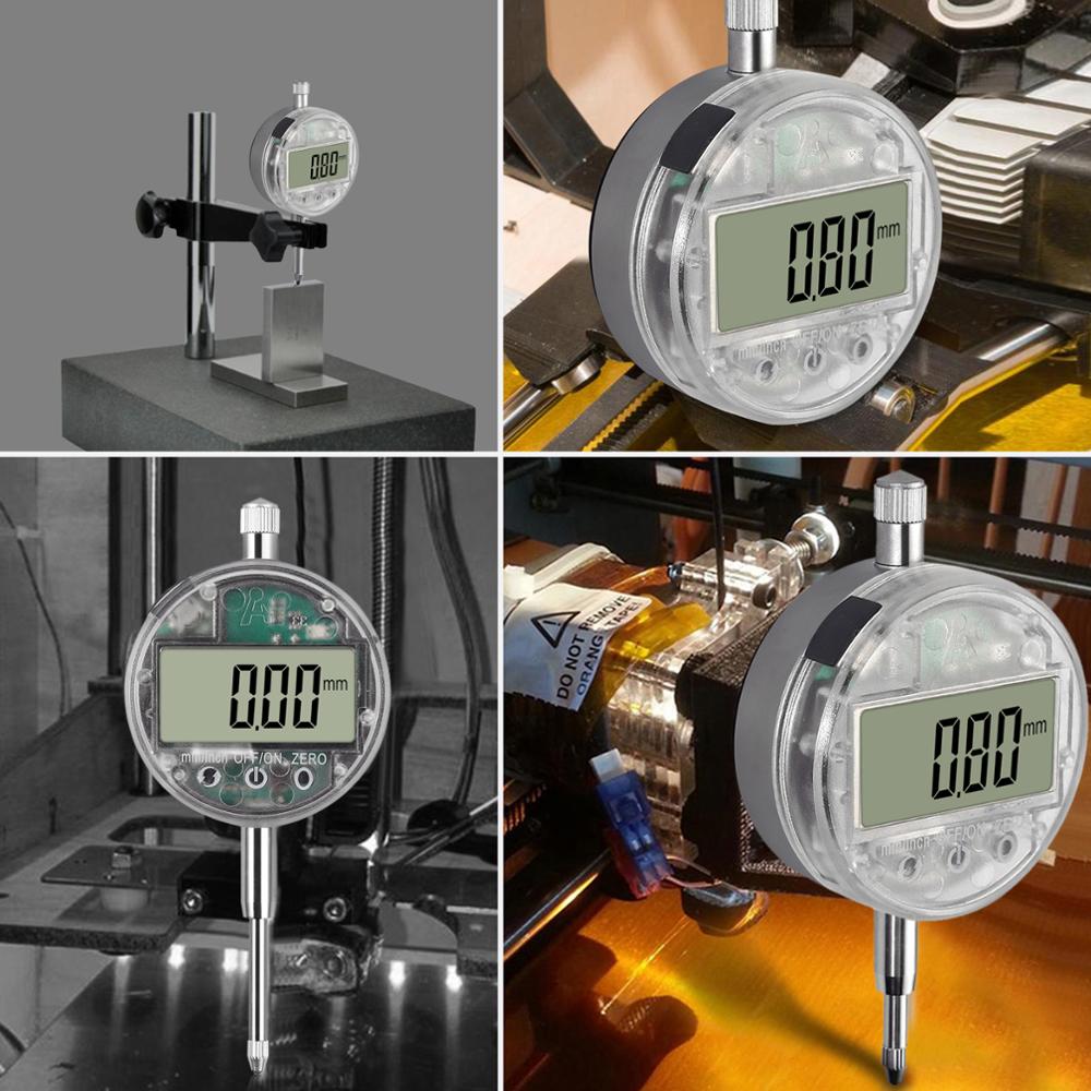 TANiCE Touch Button DTI Digital Dial Indicator 0.01mm/0.0005'' Range Tester Tool 25.4mm/1'' High-Precision Measurement Indicator