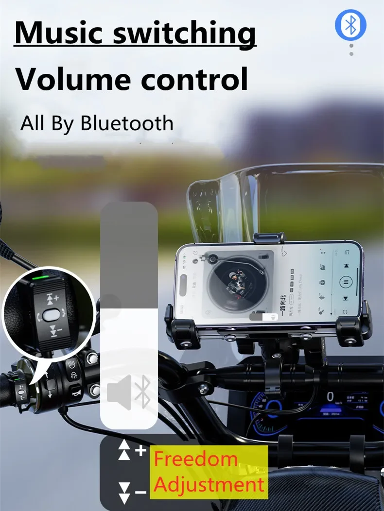 Wireless Charger Motorcycle Phone Holder Motorbike Moto Mirror Mobile Stand Support Cellphone Handlebar Mount USB Fast Charging