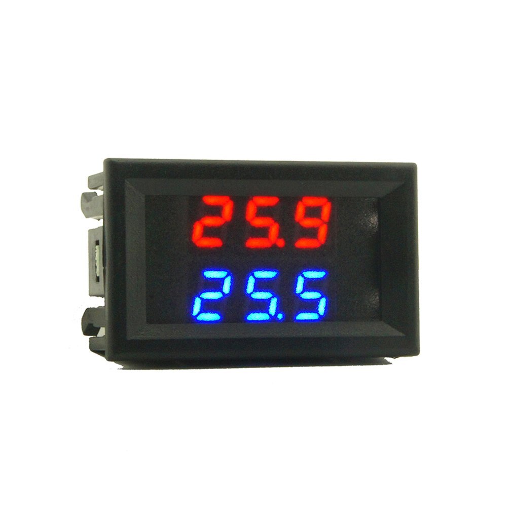 DC4-28V High Precision Dual Display Digital Car Thermometer With NTC Waterproof Metal Probe