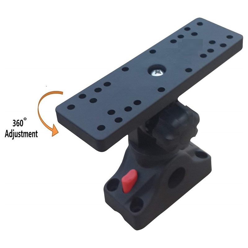 Universal Marine Electronic Fish Finder Mount Fishfinder GPS Plate Rotating Boat Supporter