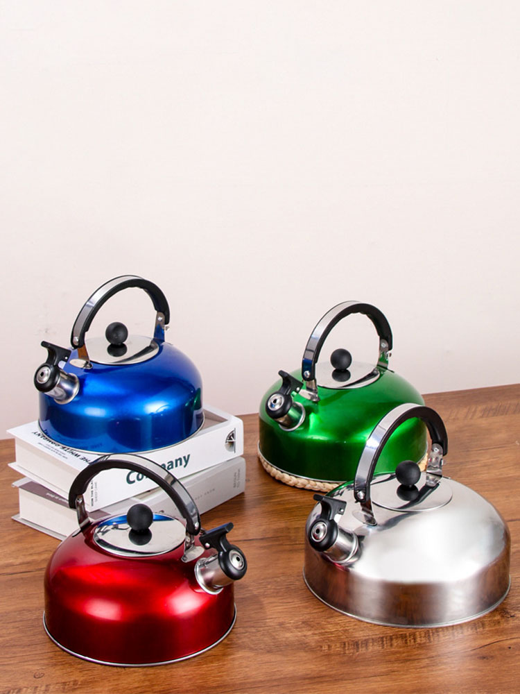 3l visslande tekokare i rostfritt stål, vattenkokare, värmebeständig vattenkokare, campinggryta för induktionsspis, gasspis