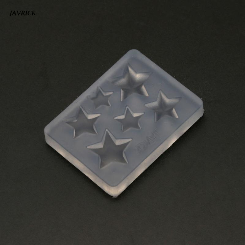 Handmade Mini 3D Carving Star Nail Art Silicone Mold Small Star Charm Resin Casting Mold 3D Star Jewelry Making Tools X5QD