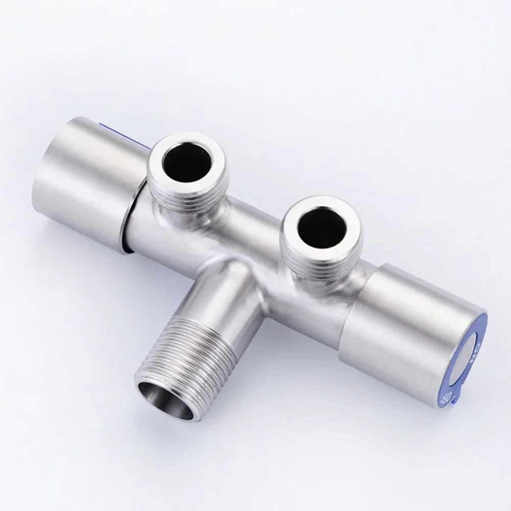 Dubbelstyrd triangelventil tvättkran kran triangulär ventil badrum rostfritt stål kallvattenkran ﻿brytare