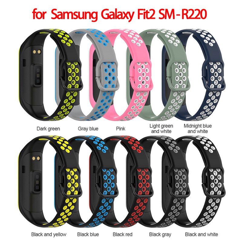 armband Für Samsung Galaxy Fit2 Sport Strap Uhr Silikon Handgelenk Gurt Für Galaxy Fit2 SM-R220 Armband Ersatz Strap