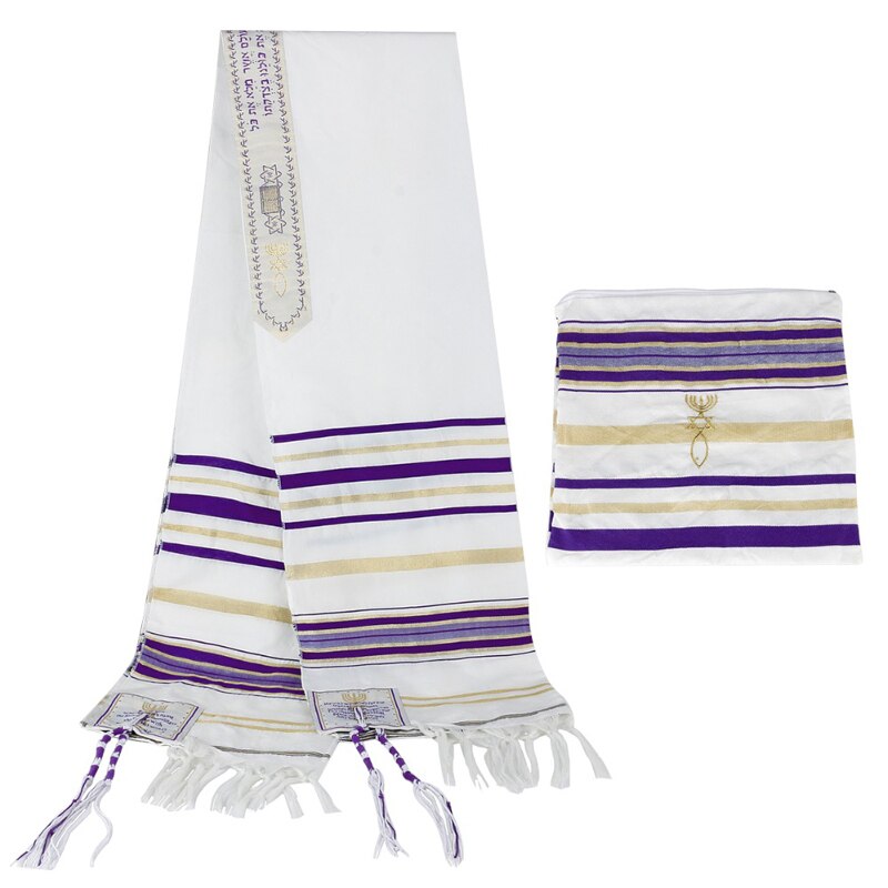 5 Colors Messianic Jewish Israel Tallit Prayer Shawl Scarfs with Talis Bag for Men Women 180*50cm