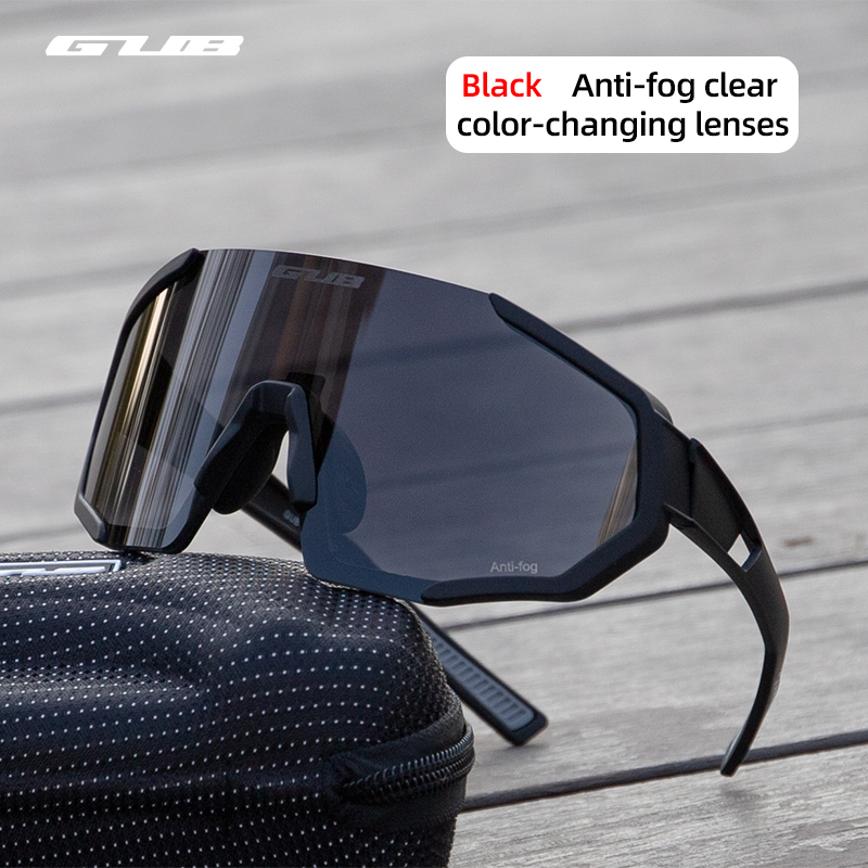 Gub Photochromische Gepolariseerde Fietsbril Mtb Racefiets Anti-Fog Uv400 Bescherming Brillen Zonnebril Mannen Vrouwen Fietsbril: WHITE