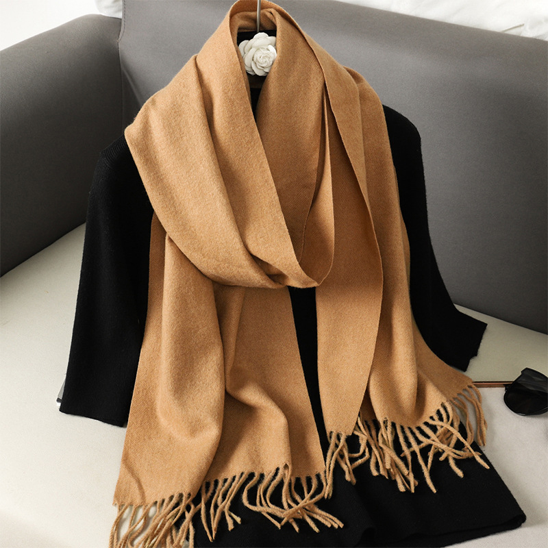 Nueva bufanda de Cachemira, bufandas de invierno para mujer, bufanda de lana negra y roja, bufanda Pashmina grande de invierno para mujer XWJ01: Color camuflaje del desierto