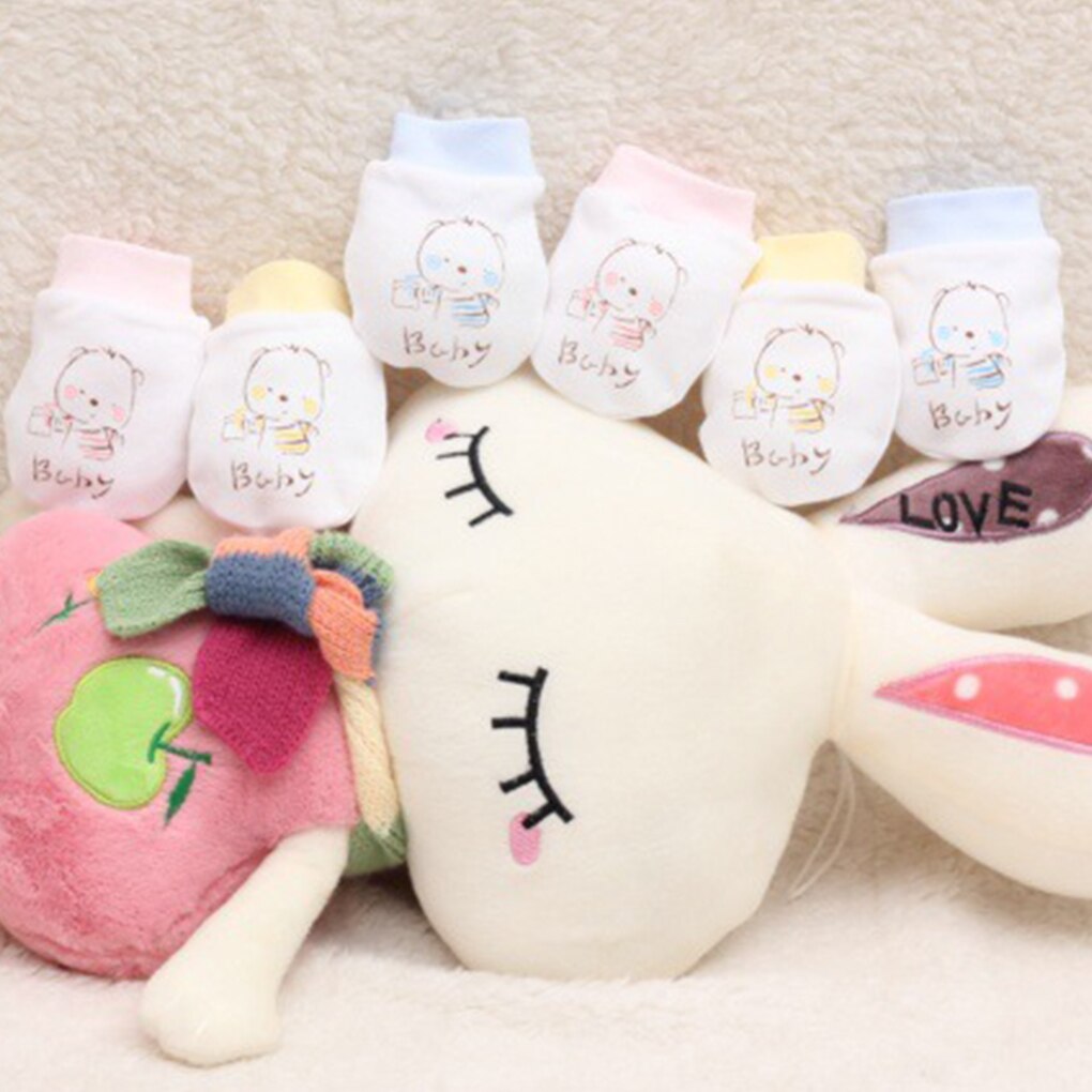 Bello bambino Appena nato anti graffiare guanti Guanti Traspirante Guanti Del bambino Delle Ragazze Dei Ragazzi Caldo Guanti di Cotone