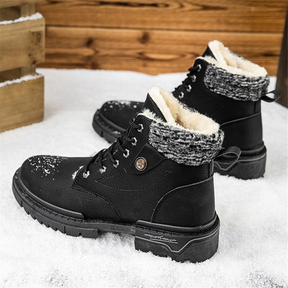 Winter heren martin laarzen, koreaanse herenlaarzen, casual en zachte katoenen laarzen, herenschoenen, warme sneeuwlaarzen