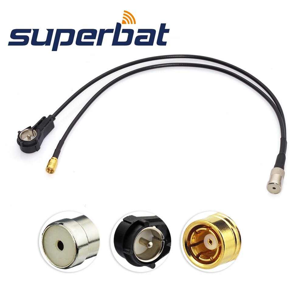 Superbat FM/AM to DAB Aerial Converter/Splitter ISO Adapter Cable for USB Kenwood DAB+