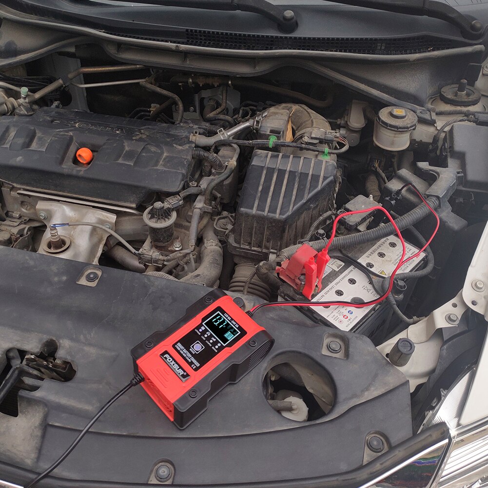 12V 6A 24V 3A Car Smart Battery Charger Automatic Pulse Repair Charger with LCD Display for AGM GEL WET Lead Acid Battery