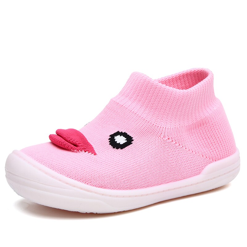 Drenge piger søde små gule and sokker sko pige sko børn fodtøj afslappet baby sokker sko unisex: Lyserød / 12