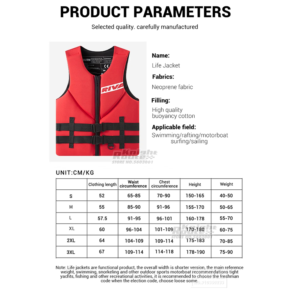Chaleco salvavidas para adultos, chaleco de Surf, Kayak, Wakeboard, lanchas, balsa, barco de rescate, esquí, deportes acuáticos, natación, chaleco salvavidas de rescate a la deriva