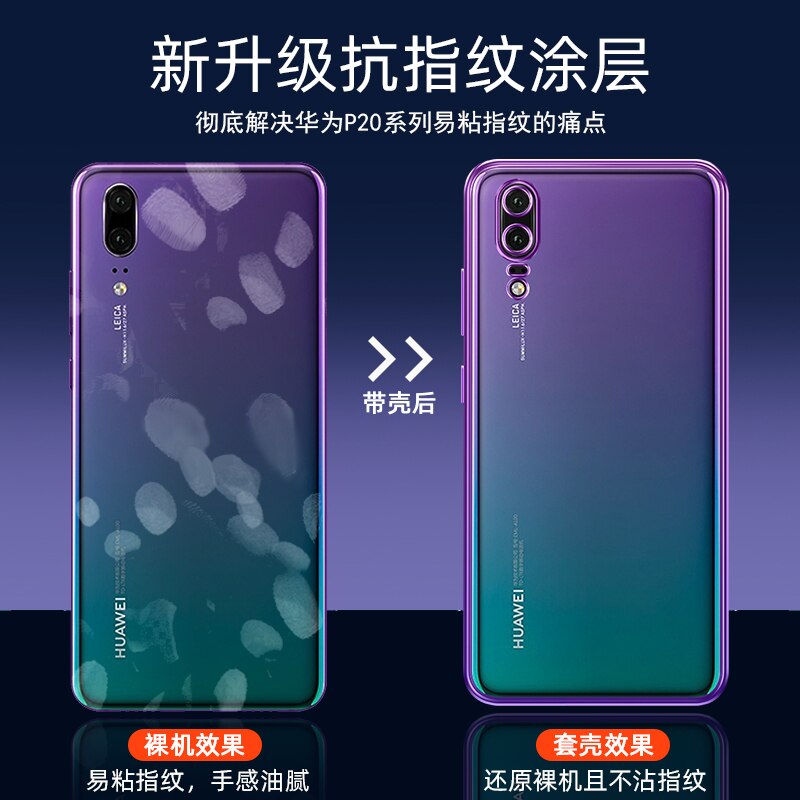 Kameraschützende silikon-handyhülle für huawei  p20 Profi/  p20 Profi, weiche, klare, ultradünne rückseite, transparentes, schlankes tpu